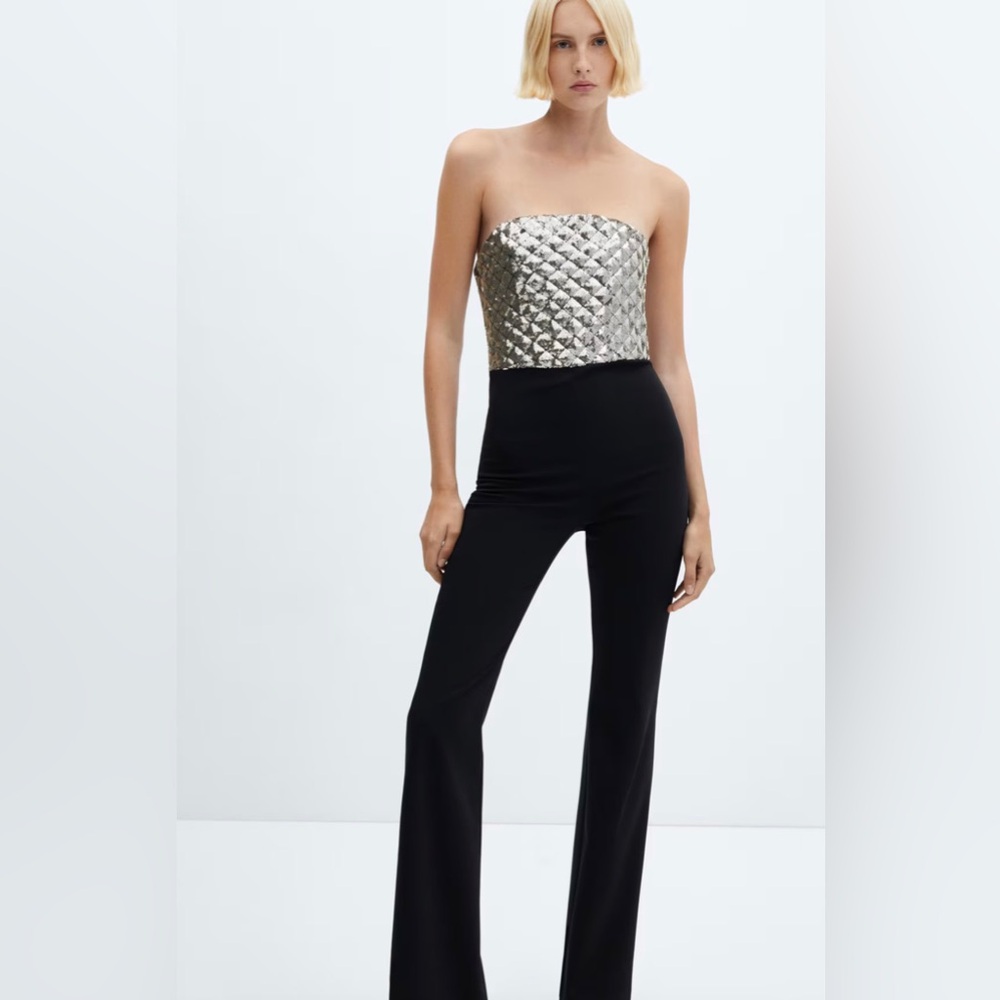 Mango Strapless jumpsuit size S